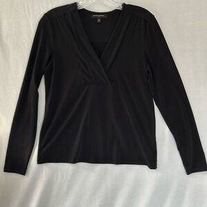 Banana Republic Factory Black V-Neck Blouse